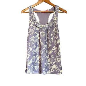 3 for $30! Elle purple floral woven and knit tank‎